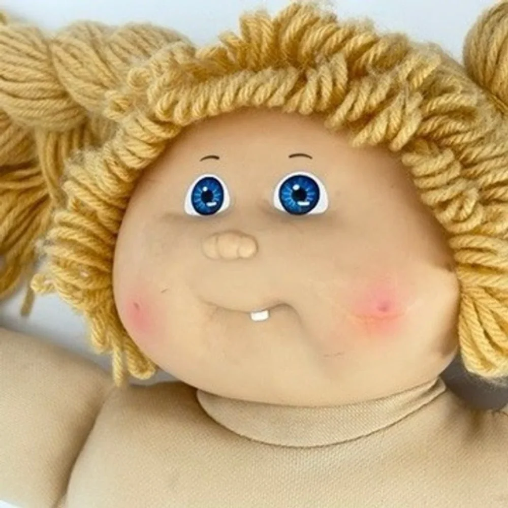 Vintage 1985 Cabbage Patch Kids Doll HM5 First Tooth Blonde Blue Eyes Coleco